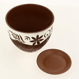 Горшок для цветов декоративный керамический Вальс двуцветный №1 4л ГК 2 000000000001200869