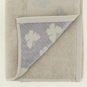 Полотенце 70х130см Dina Me бордюр бабочки бежевое 100% хлопок 000000000001208688