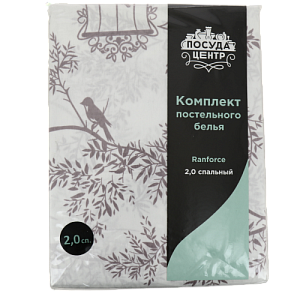 Комплект постельного белья 2-спальный ПОСУДА ЦЕНТР птицы 80%хлопок20%полиэстер 000000000001185318