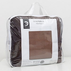 Покрывало Этель "Ренессанс" Шоколадный пудинг 240х210±5см, пл.300г/м2, бархат, 100% полиэстер 4301629 000000000001200120