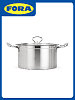 Кастрюля 4,2л FORA нержавеющая сталь/стекло