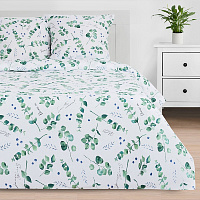 Комплект постельного белья Этель дуэт Eucalyptus 143х215см-2шт 220х240см 70х70см-2шт поплин 125 г/м2 4746231 000000000001205030