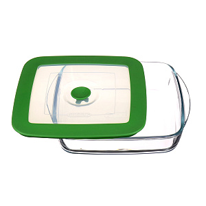 Квадратная форма для запекания с крышкой Pyrex 4 в 1, 25x22x5 см, 1.7л 000000000001142225