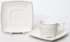 Набор чайный фарфор 12шт (6 чашек 260мл + 6 блюдец) подарочная упаковка Нежность Balsford 179-01001 000000000001200572