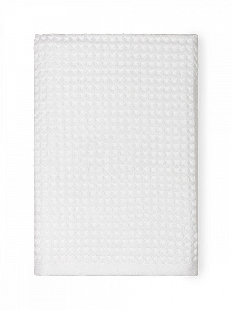 Полотенце вафельное 70x140см DE'NASTIA для бани/сауны 300гр белый хлопок 000000000001228552