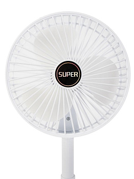 Вентилятор настольный 16,8х8,7х36см 5В 5Вт складной 1скорость регулировка наклона регулировка высоты питание от USB белый пластик 000000000001227267