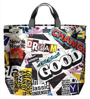 Сумка Эко 50х40см 160мкм ИНТЕРПАК Анонс полиэтилен 000000000001215292