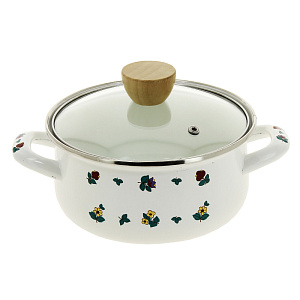 Кастрюля 1,5л MOULIN VILLA Ete стеклянная крышка эмаль 000000000001169486