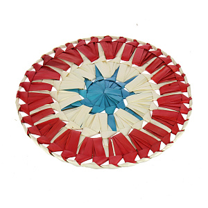 Подставка под горячее Подсолнечник, 22 см, листья пальмы 000000000001097789