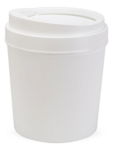 Контейнер для мусора КАПУЧИНО 8л белый пластик_ST 000000000001228754