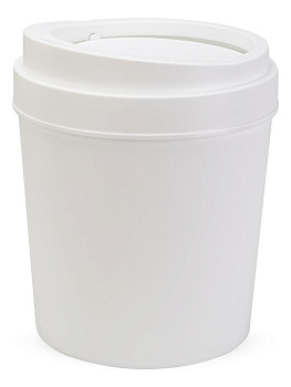 Контейнер для мусора КАПУЧИНО 8л белый пластик_ST 000000000001228754