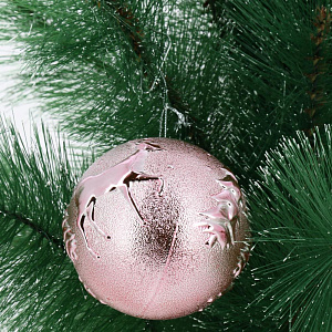 Набор украшений декоративных 25шт розовый пластик(шар матовый+с рисунком 8см по 4шт,сосулька 15см-6шт,олень 13х14см-6шт,шишка 4,5х8,5см-4шт,бусы360см) 000000000001208305