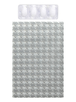 Шторка для ванной 180x200см DE'NASTIA гусиные лапки серый ПЕВА 000000000001219874