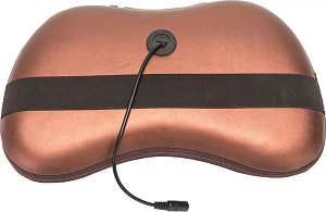 Подушка массажная 34,5x11,8x19см ШЕЯ ПЛЕЧИ СПИНА BRADEX коричневая пенополиуретан полиэстер ABS-пластик металл 000000000001210489