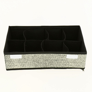 Кофр с ПВХ вставками 35х23х10см ПОСУДА ЦЕНТР темно-бежевый 000000000001187224