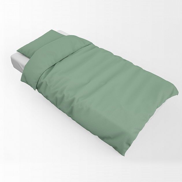 Комплект постельного белья 1,5сп LUCKY (пододеяльник, наволочка 50х70см-1шт) зеленый поплин хлопок 100% 000000000001216647