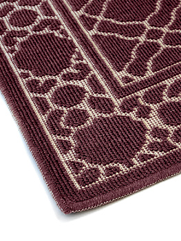 Коврик универсальный РОМБЫ 80х150 см 100%хл бордовый Турция M000088 000000000001199811
