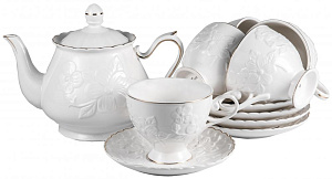 Н-р чайный,13шт,6 чашек 220мл+6 блюдец+Чайник1000мл,пд/уп,Грация,Галия,101-30030 000000000001183393
