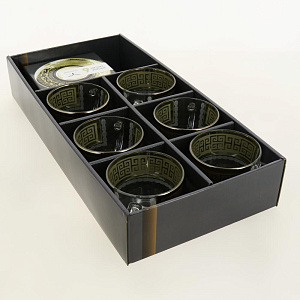 Набор чайный 12 предметов ПРОМСИЗ Люкс (кружка-6шт + блюдце-6шт) стекло 000000000001207844