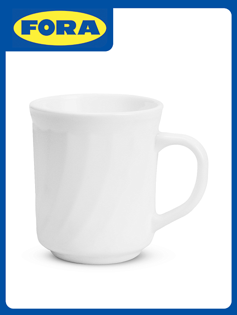 Кружка 250мл FORA белая опал 000000000001217511