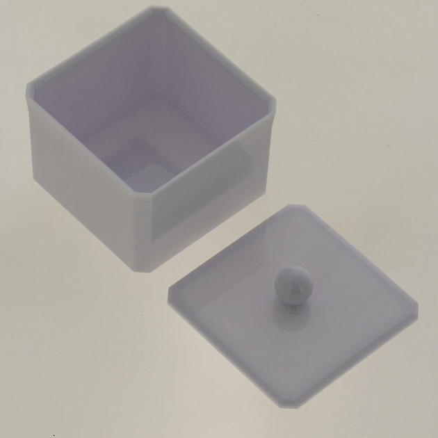 Баночка косметическая CUBE с крышкой, белый, пластикSWP-0910WH 000000000001192305
