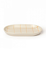 Блюдо овальное 20х16,8см DE'NASTIA lattice коричневый керамика 000000000001231350
