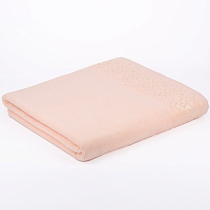 Полотенце махровое 100х150см LUCKY Итальянский бордюр персиковый хлопок 100% 000000000001212827