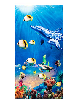 Полотенце пляжное 70х140см Океан микрофибра полиэстер 000000000001227516