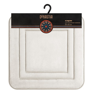 Коврик для туалета 50x50см DE'NASTIA Soft Collection мемори серый полиэстер 000000000001215843