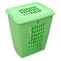 Корзина для белья 45л MARTIKA Молетта прямоугольная с крышкой зеленая пластик 000000000001117113