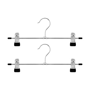 Набор вешалок для брюк 2шт 29,5см FORA с клипсами металл 000000000001083679