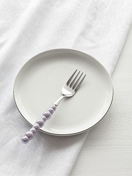Вилка столовая DE'NASTIA Pearl фиолетовый нержавеющая сталь/ручка керамика 000000000001227732