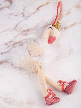 Украшение декоративное Фламинго 8х9х24см розовый полиэстер 000000000001208285