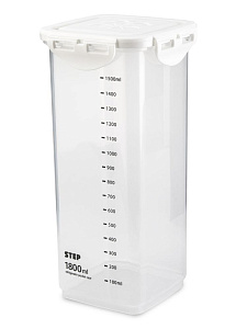 Контейнер для корма для животных 1,8л с клипсами с мерной шкалой полипропилен 000000000001229132