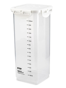 Контейнер для корма для животных 1,8л с клипсами с мерной шкалой полипропилен 000000000001229132