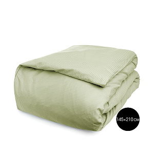 Пододеяльник 145х210см DE'NASTIA светло-зеленый сатин-страйп 3мм хлопок-100% 000000000001215561