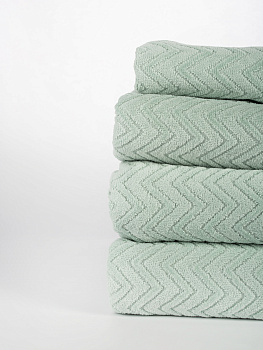 Полотенце махровое 100х150см LUCKY Зигзаг мятный хлопок-100% 000000000001214741
