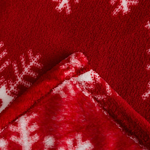 Плед Этель "Снежинки" 150х200см, 100% полиэстер, корал-флис 220гр/м2 4566531 000000000001202347