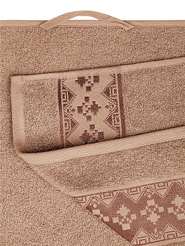 Полотенце 100х150см DE'NASTIA ТАЛИСМАН 1 бежевый хлопок-100% 000000000001215367