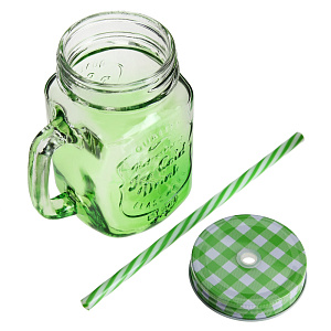 Кружка-банка 400мл цветная M020134/R030205 стекло 000000000001170137