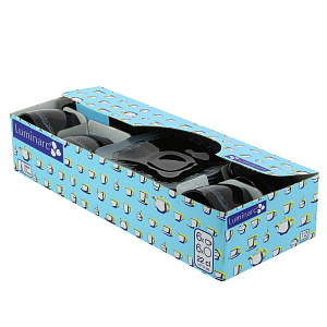 Чайный набор Authentic Silver Black Luminarc, 220мл, 12 предметов 000000000001096176