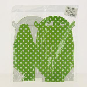 Коробка большая 20х25см 6шт зеленый горошек R010051 000000000001174071