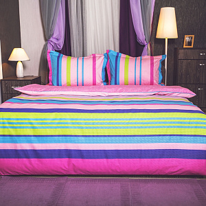 Комплект постельного белья 2спальный DE'NASTIA Сатин Рио (50x70см-2шт) C010369 000000000001109024