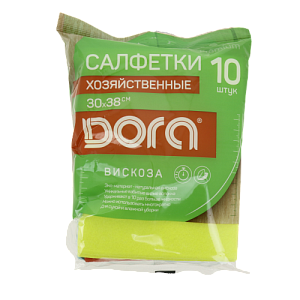 Набор салфеток 10шт 30х38см DORA вискоза 000000000001207348