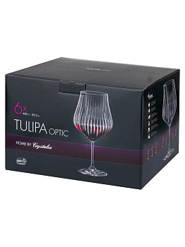 Набор бокалов для вина 6шт 450мл BOHEMIA CRISTAL Тулипа стекло 000000000001203140