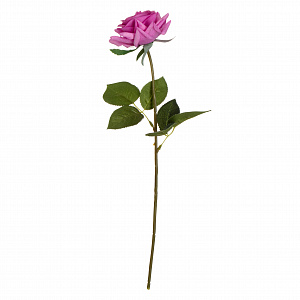 Цветок искусственный Роза Real Touch 42,5см розовая 000000000001218367