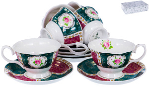 Набор кофейный 12шт 6чашек250мл/6блюдец Маргарет фарфор подарочнаяупаковка Маркиза Balsford 122-05017 000000000001197844