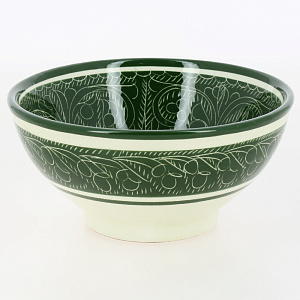 Пиала (коса) 15см ROSHIDON CERAMIK рисунок гравюра green керамика 000000000001209555