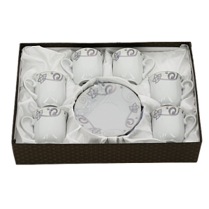 Набор кофейный фарфор 12шт (6 чашек 90мл + 6 блюдец) подарочная упаковка Аврора Алия Guterwahl 113-19038 000000000001200593