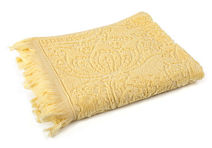 Полотенце махровое 50х90см LUCKY Пейсли светло-желтый хлопок 100% 000000000001217010